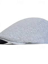 levne Pánské klobouky-Pánské PLacatá čepice Klobouk Ascot Novinářský klobouk Černá Námořnická modř Bavlna Módní Na běžné nošení ulice Denní Bez vzoru Nastavitelná Proti sluci Prodyšné