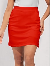 cheap Golf Bottoms-Women&#039;s Tennis Skirts Golf Skirts Dark Pink Red Skirt Ladies Golf Attire Clothes Outfits Wear Apparel