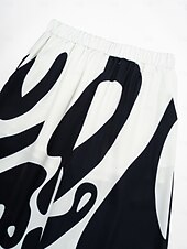 economico Pantaloni-pantaloni da donna neri in raso gamba larga neutri casual quotidiani primavera autunno stagioni incrociate
