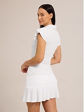 Dámské Turistická polokošile Bílá Bledě růžová Námořnická modř Bez rukávů Vrchní část oděvu Dámské golfové oblečení oblečení oblečení oblečení oblečení levne Dámské golfové oblečení-Dámské Turistická polokošile Bílá Bledě růžová Námořnická modř Bez rukávů Vrchní část oděvu Dámské golfové oblečení oblečení oblečení oblečení oblečení