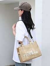 tanie Torby i torebki-stylowa niebieska torba płócienna z odpinanym paskiem na ramię - uniwersalna torebka do codziennego użytku
