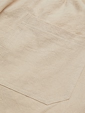  Per uomo Shorts Shorts di Lino Pantaloncini Estivi Shorts da Spiaggia Coulisse Elastico in vita Multi-tasche Semplice Lunghezza al ginocchio All'aperto Spiaggia Hawaiano Casual Verde militare Nero