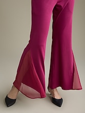  elegantní kalhoty do zvonu po celé délce