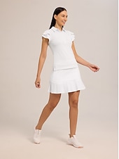 Dámské Turistická polokošile Bílá Bledě růžová Námořnická modř Bez rukávů Vrchní část oděvu Dámské golfové oblečení oblečení oblečení oblečení oblečení levne Dámské golfové oblečení-Dámské Turistická polokošile Bílá Bledě růžová Námořnická modř Bez rukávů Vrchní část oděvu Dámské golfové oblečení oblečení oblečení oblečení oblečení