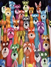 ieftine Tricou cu animale-Tricou femei cu guler rotund mânecă lungă tunica imprimeu casual tops obișnuite zilnic negru primăvară toamnă