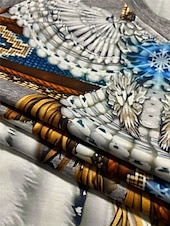levne Boho tričko-dámské tričko vintage ležérní tisk s dlouhým rukávem běžné topy v krku dovolená víkend armáda zelená šedá jaro podzim