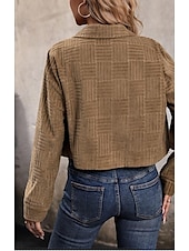 billiga Blazers och kostymer-Dam Jacka Fest Knapp Ensfärgat Vindtät Vintage Normal Ytterkläder Långärmad Höst Khaki grön S