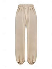 preiswerte Hose-Damen Jogginghose Trainingshose Chinesisch Chino Modisch Ethnischer Stil In voller Länge Hoher Taillenbund Blumen Tasche Elastischer Bund Bequem Weich Komfortabel Mikro-elastisch Outdoor Strasse Khaki