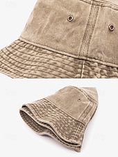 cheap Men&#039;s Hats-Men&#039;s Vintage Washed Cotton Bucket Hat – Casual Outdoor Sun Hat in Multiple Colors