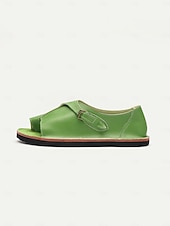 cheap Casual Sandals-Women&#039;s Leather Roman Sandals - Comfortable Casual Summer Footwear with Non-Slip Sole for Beach, Travel, and Everyday Wear