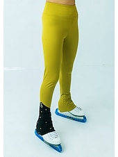 economico Abbigliamento da Allenamento di Pattinaggio Artistico-Giacca in pile per pattinaggio artistico Pantaloni da pattinaggio artistico Giacca con pantaloni da pattinaggio artistico Per donna Ragazze Pattinaggio sul ghiaccio Giacca Collant Abiti Nero / giallo