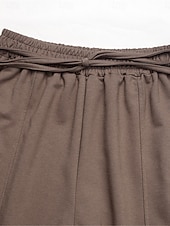 cheap Women&#039;s Cargo Pants-Women&#039;s Sweatpants Chinos Fashion Streetwear Full Length High Waist Plain Pocket Elastic Waistband Comfy Soft Comfortable Micro-elastic Outdoor Street Brown Fall Winter Regular Fit