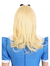 Недорогие Парики для киноперсонажей-Увлекательные костюмы классический блондинистый парик Алисы из страны чудес стандартные парики на Хэллоуин