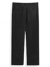 preiswerte Chinos-Herren Hose Chinos Chinohose Knöpfe Fronttasche Einfach Komfort Geschäft Täglich Ferien Mode Schick &amp; Modern Schwarz Weiß Mikroelastisch
