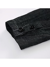 cheap Men&#039;s Elite Outerwear-Men&#039;s 100% Linen Blazer Lightweight Jacket Outdoor Casual Without Lining Classic &amp; Timeless Chic &amp; Modern Spring &amp;  Fall Linen Vertical Stripes Artistic Style Classic Style Blazer Black Navy Blue