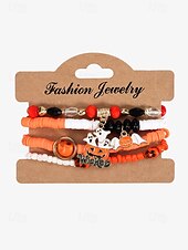 abordables Accesorios de Halloween-Mujer Juego de Joyas Cadenas y esclavas Brazalete de Cuentas Estilo 2 Estilo 3 Estilo 4 Legierung Helloween