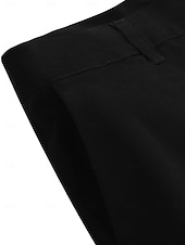 preiswerte Chinos-Herren Hose Chinos Chinohose Knöpfe Fronttasche Einfach Komfort Geschäft Täglich Ferien Mode Schick &amp; Modern Schwarz Weiß Mikroelastisch