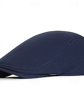 levne Pánské klobouky-Pánské PLacatá čepice Klobouk Ascot Novinářský klobouk Černá Námořnická modř Bavlna Módní Na běžné nošení ulice Denní Bez vzoru Nastavitelná Proti sluci Prodyšné