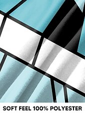 Недорогие Футболки больших размеров-женские топы больших размеров футболка с геометрическим принтом длинный рукав круглый вырез повседневная повседневная осень зима розовый синий