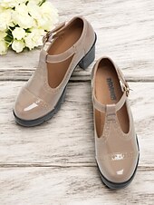 olcso 1950-es évek-női vintage t-pántos vaskos sarkú cipő - elegáns és sokoldalú lábbeli irodai, bulikra és mindennapi viseletre