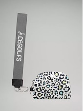 economico Accessori da golf-pochette da polso doppia con stampa leopardata