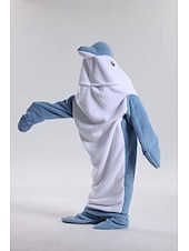 お買い得  動物のコスチューム-きぐるみパジャマ ファンシーコスチューム グループコスチューム アニマル 鮫 カトゥーン あたたか チャーム 面白いコスチューム 子供用 成人 男女兼用(儿童不要选这个) 男女兼用 少年少女 ハロウィーン カーニバル パーティー 性能 部屋着 ドレスアップ