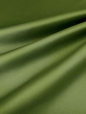 abordables VERT-Robe de soirée A-Line élégante noire longueur sol manches 3/4 col en V avec poches satin avec fente