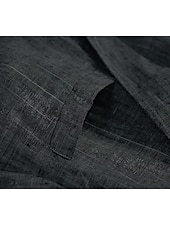 cheap Men&#039;s Elite Outerwear-Men&#039;s 100% Linen Blazer Lightweight Jacket Outdoor Casual Without Lining Classic &amp; Timeless Chic &amp; Modern Spring &amp;  Fall Linen Vertical Stripes Artistic Style Classic Style Blazer Black Navy Blue