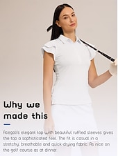 Dámské Turistická polokošile Bílá Bledě růžová Námořnická modř Bez rukávů Vrchní část oděvu Dámské golfové oblečení oblečení oblečení oblečení oblečení levne Dámské golfové oblečení-Dámské Turistická polokošile Bílá Bledě růžová Námořnická modř Bez rukávů Vrchní část oděvu Dámské golfové oblečení oblečení oblečení oblečení oblečení