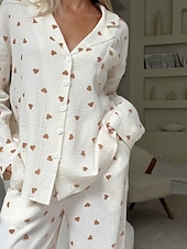 economico indumenti da notte grafici-camicie stampate da donna&amp;amp;abiti da notte - cotone grafico casa abiti