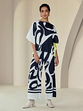economico Pantaloni-pantaloni da donna neri in raso gamba larga neutri casual quotidiani primavera autunno stagioni incrociate