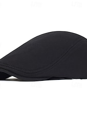 levne Pánské klobouky-Pánské PLacatá čepice Klobouk Ascot Novinářský klobouk Černá Námořnická modř Bavlna Módní Na běžné nošení ulice Denní Bez vzoru Nastavitelná Proti sluci Prodyšné