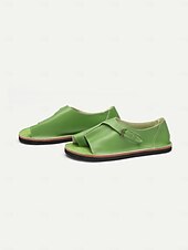 cheap Casual Sandals-Women&#039;s Leather Roman Sandals - Comfortable Casual Summer Footwear with Non-Slip Sole for Beach, Travel, and Everyday Wear