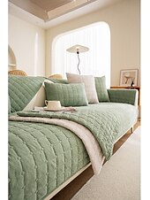 cheap Sofa Cover-Biscuit Plush Soft Non-Slip Couch Cover - Ultra-Comfortable and Cozy Fabric - Non-Slip Backing for Secure Fit - Protects Your Sofa from Spills, Stains, and Wear - Perfect for Enhancing Home Comfort