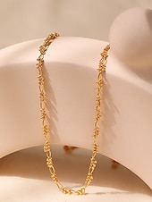abordables Collier pour femme-collier ras du cou en cuivre plaqué or avec fleur - chaîne réglable délicate pour femme