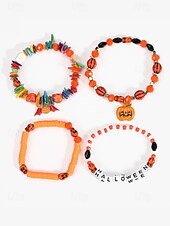 abordables Accesorios de Halloween-Mujer Juego de Joyas Cadenas y esclavas Brazalete de Cuentas Estilo 2 Estilo 3 Estilo 4 Legierung Helloween
