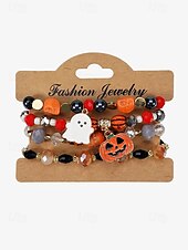 abordables Accesorios de Halloween-Mujer Juego de Joyas Cadenas y esclavas Brazalete de Cuentas Estilo 2 Estilo 3 Estilo 4 Legierung Helloween