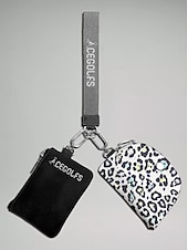 economico Accessori da golf-pochette da polso doppia con stampa leopardata
