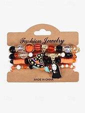 abordables Accesorios de Halloween-Mujer Juego de Joyas Cadenas y esclavas Brazalete de Cuentas Estilo 2 Estilo 3 Estilo 4 Legierung Helloween