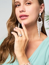 abordables Anillos de mujer-Anillo de compromiso de plata con halo de moissanita para mujer: banda de fiesta brillante de corte ovalado para mujer