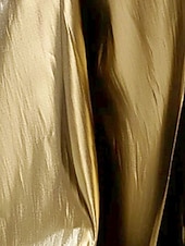 cheap YELLOW-A-Line Evening Gown Elegant Dress Formal Floor Length Short Sleeve Square Neck Pocket Satin with Pleats