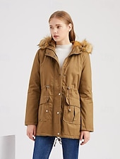 abordables Parka activa-Mujer Abrigo Mantiene abrigado Transpirable Cremallera Botones Bolsillo Casual Color sólido Vacaciones Calle Ropa Cotidiana Noche Cremallera Regular Sudadera Ajuste regular Manga Larga Ropa de calle