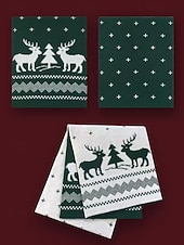 abordables Accessoires de Noël-écharpe tricotée pour femme à imprimé renne et sapin de Noël en rouge et blanc, accessoire d&#039;hiver douillet pour les fêtes de fin d&#039;année