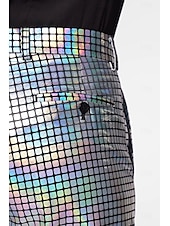 economico Outfit-Metallico Disco Anni '80 Pantaloni Abiti Completi &amp; Blazer Disco Costume Per uomo Costume di Carnevale Natale Carnevale martedì grasso Festa / Sera Parata dell'Orgoglio Mese dell'orgoglio Adulti