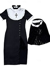 cheap Women&#039;s Costumes-Nun Dress Headpiece Adults&#039; Women&#039;s Punk &amp; Gothic Party Carnival Easy Carnival Costume