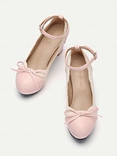 billiga 1950-talet-vintage tvåfärgade chunky klackar för kvinnor med ankelrem och rosettdetalj – skor i retrostil för speciella tillfällen