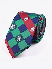 abordables Accesorios navideños-Corbatas para hombre con motivos navideños y patrones festivos de árboles: accesorios para fiestas navideñas y ropa formal de invierno