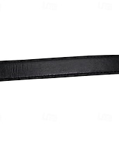 abordables Cinturones de hombre-Cinturón de hebilla automática negra para hombre, cinturón informal