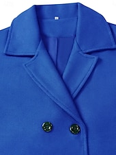 preiswerte Wintermäntel-Damen Wintermantel Mantel Umhang / Umhänge Windundurchlässig warm halten Tasche Brautkleider schlicht Streetstyle Glatt Urlaub Arbeit Strasse Freizeitskleidung Einreihiger Verschluss Umlegekragen