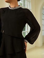 cheap Party Dress-Chiffon Ruffle Beading Asymmetric Mini Dress